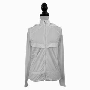 Lululemon White Windraker Hooded Jacket Size 4 /05